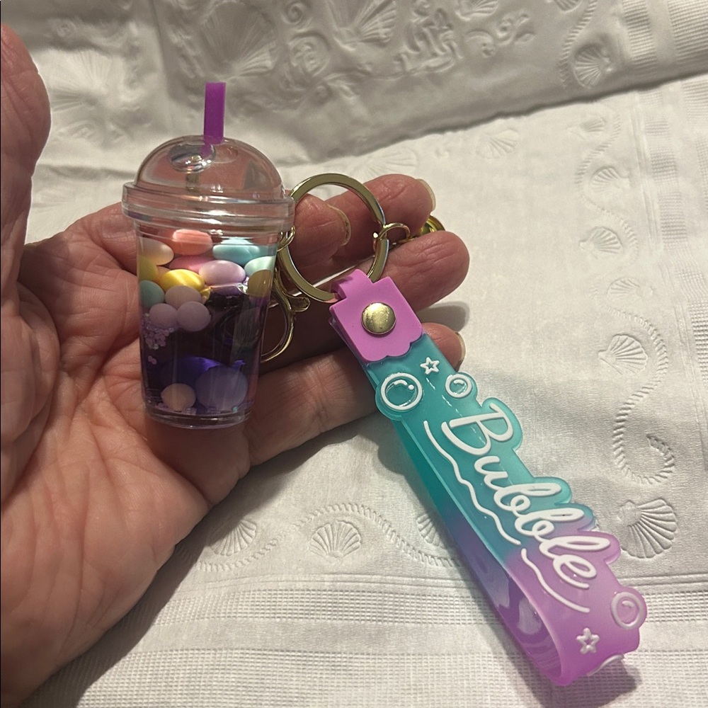 Bubble Boba Tea PURPLE Keychain Bag Charm 🫧🫧🧋New